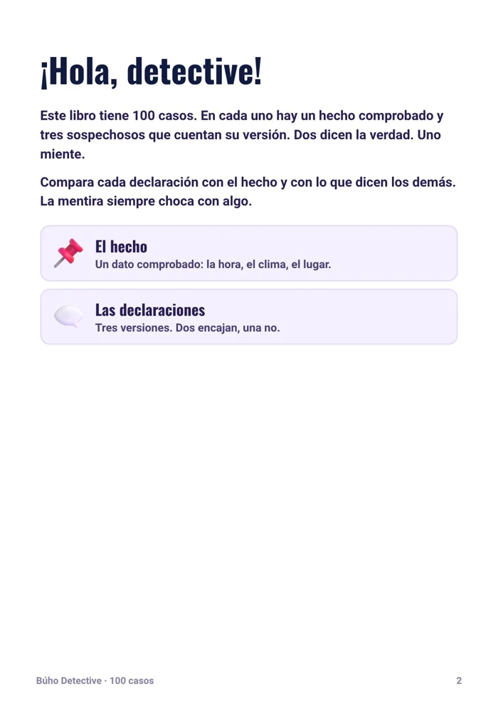 Página de instrucciones