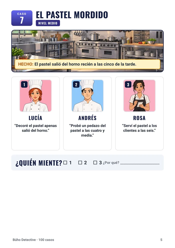 Página de un caso
