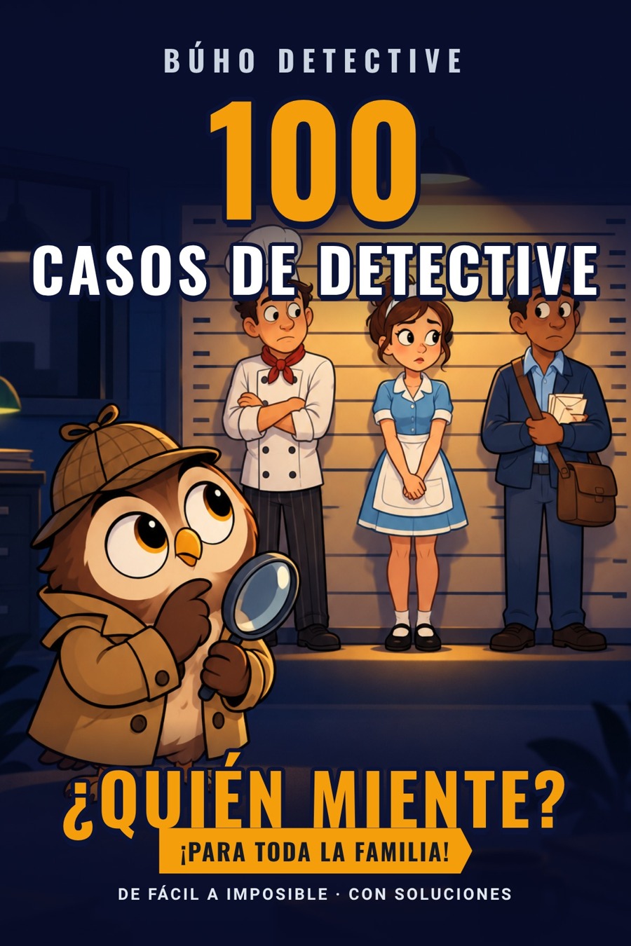 100 casos de detective: un hecho, tres sospechosos, una mentira