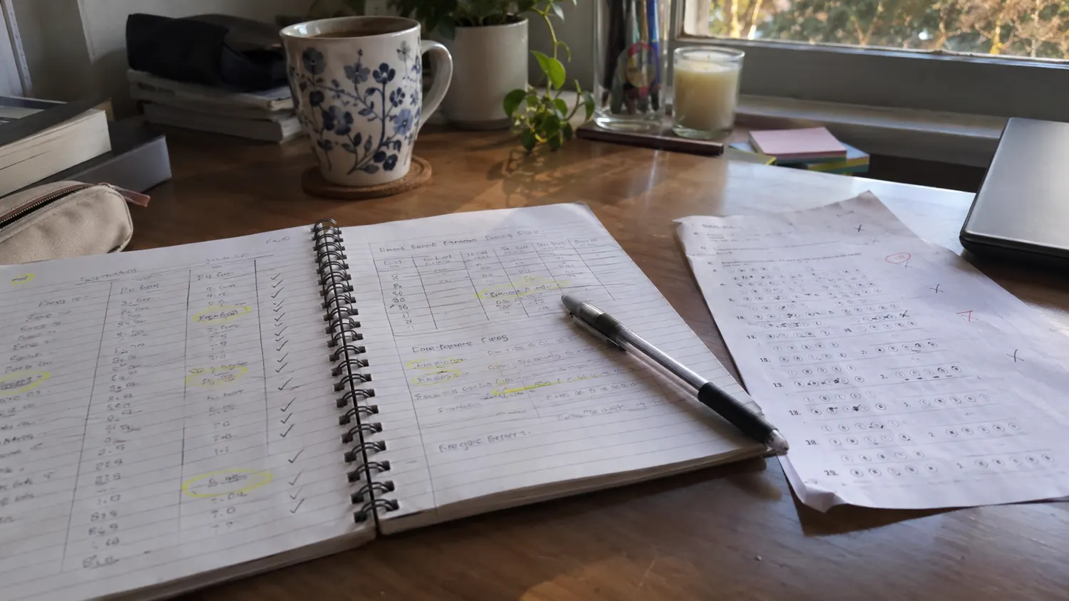 Cuaderno de diagnóstico de fallos con plan de repaso adaptativo