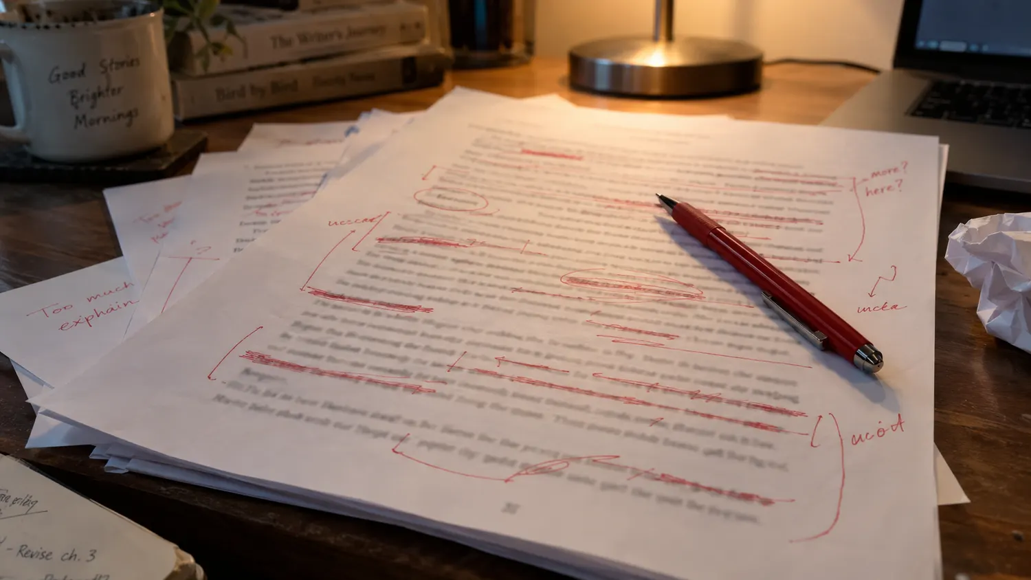 Der rote Stift: Zwölf Einsendungen, Zeile für Zeile