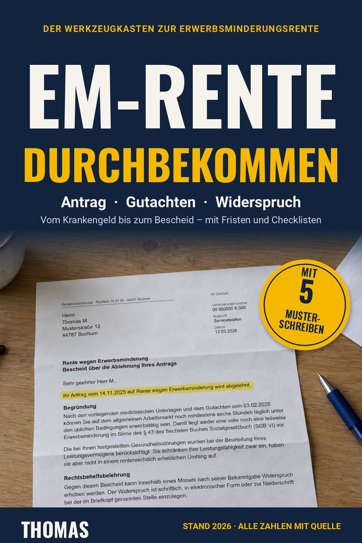 Ihr EM-Rentenantrag entscheidet sich an der Akte – nicht an Ihrem schlechtesten Tag.
