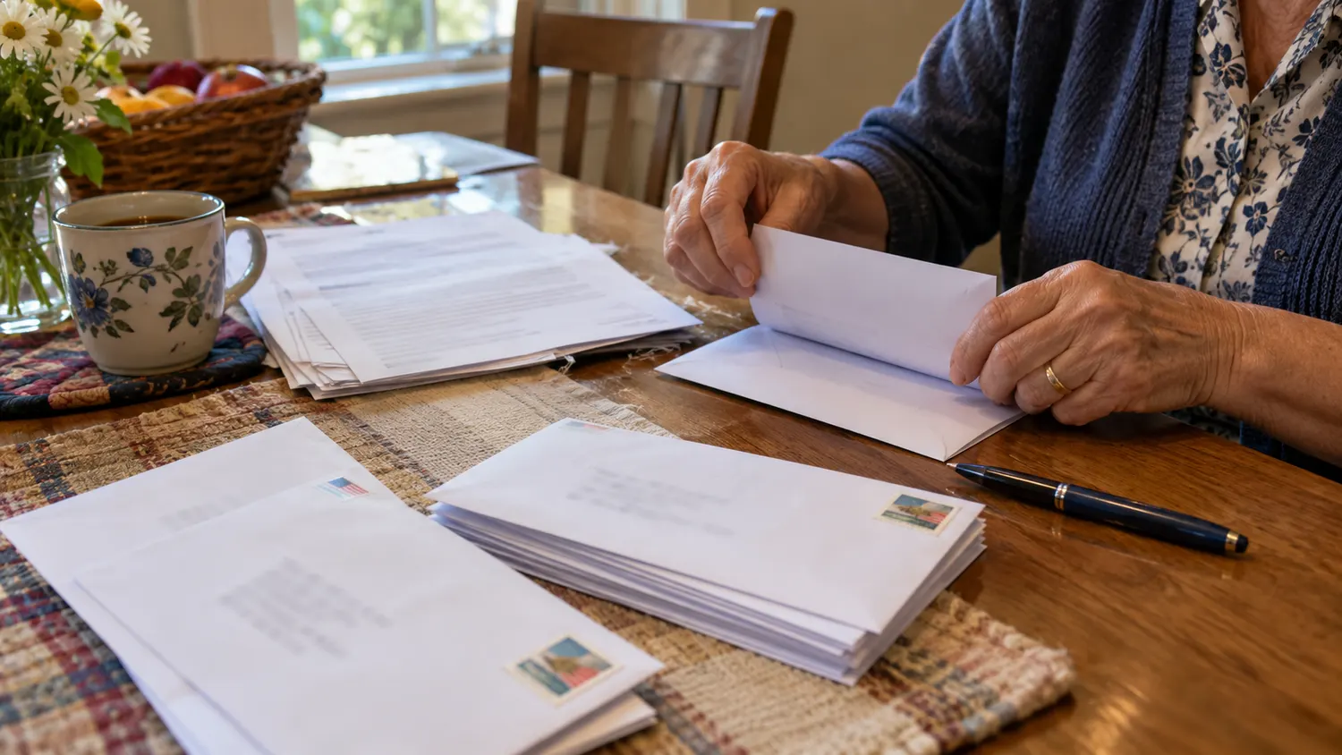 Kit de courriers prêts à envoyer à ta caisse